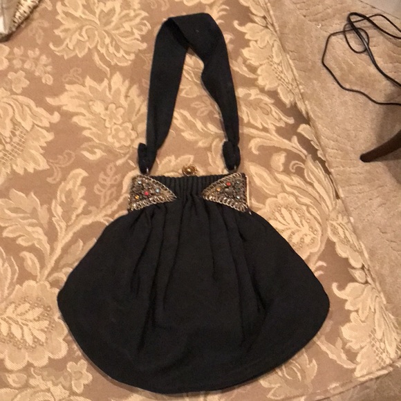 COPY - Vintage black evening purse. - Picture 2 of 7